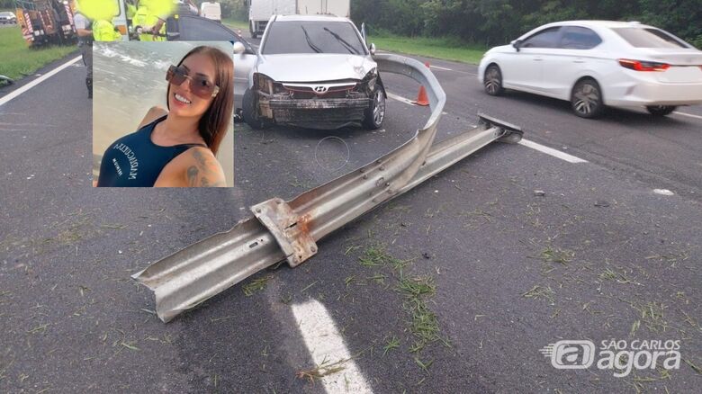 Giulia Bortolon, 29 anos, é a vítima de acidente na SP-330 - Crédito: Artesp e arquivo pessoal 