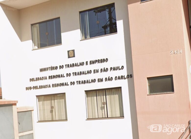 Ministério do Trabalho em São Carlos  - Crédito: Google Maps 