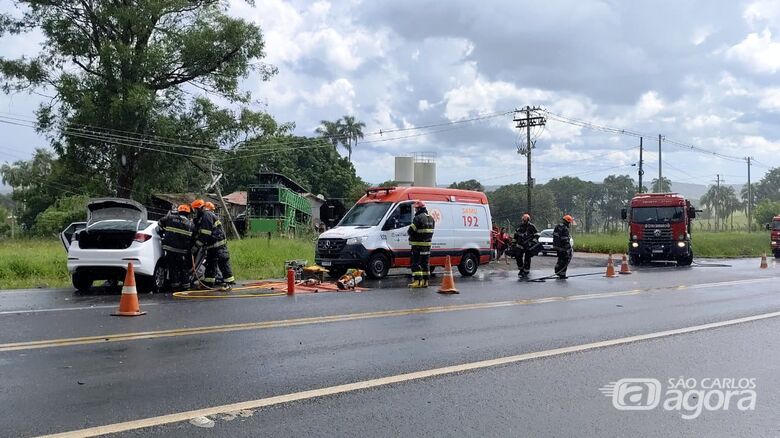 Local da colisão - Crédito: SCA