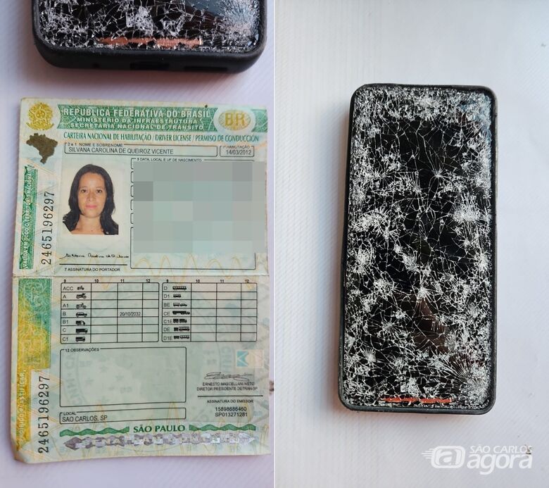 Celular e CNH são encontrados pelo Corpo de Bombeiros e aguardam retirada - 