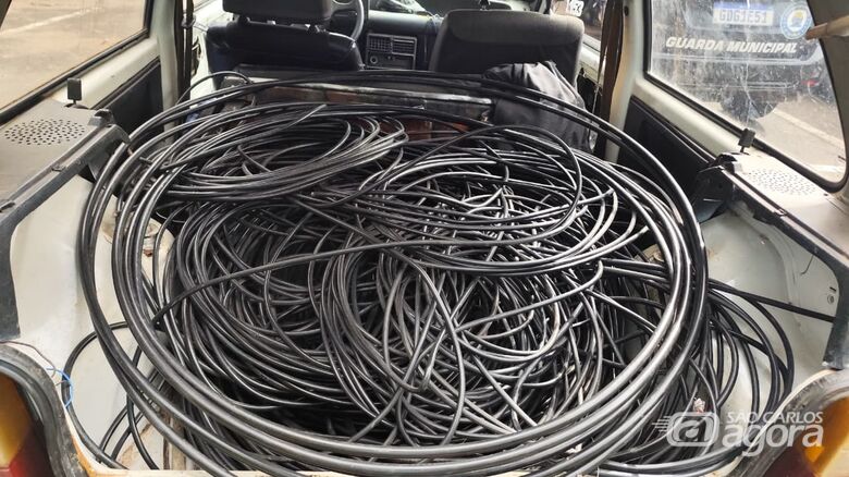 Furto de fiação termina com dois detidos e um suspeito foragido em Água Vermelha - Crédito: SCA