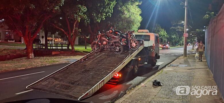 Operação contra escapamentos barulhentos apreende cinco motos em São Carlos - Crédito: Divulgação 
