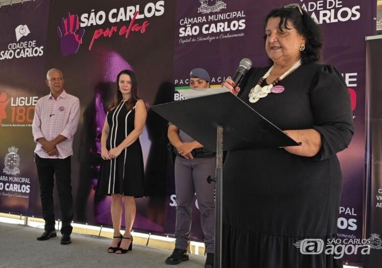 Presidente da ACISC participa de ato contra violência doméstica em São Carlos - Crédito: divulgação