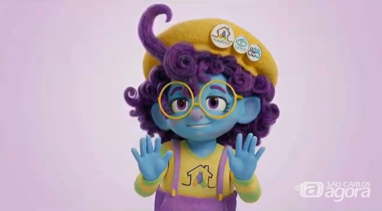 Mascote CaLi, personagem que representa o #CasaLibras (Imagem: Reprodução) - 