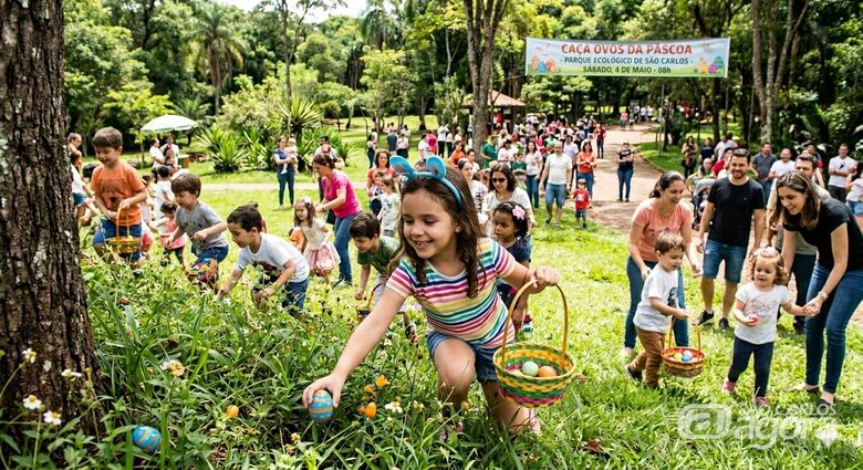 Caça aos ovos acontece neste sábado - Crédito: divulgação