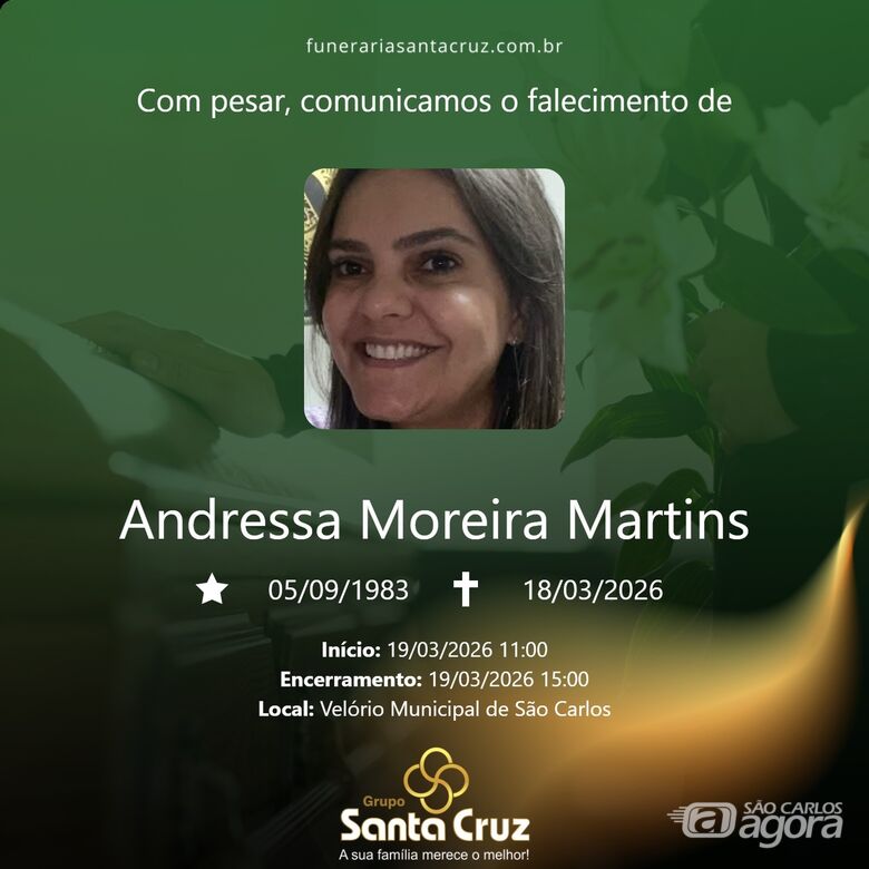 Grupo Santa Cruz informa nota de falecimento - 