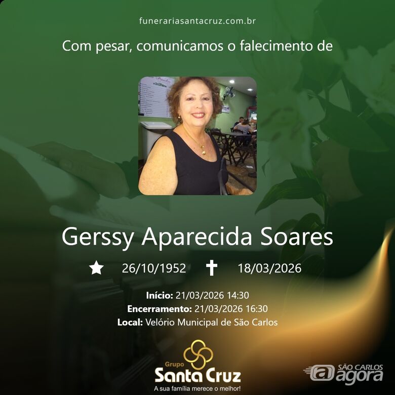 Grupo Santa Cruz informa nota de falecimento e convite de missa -