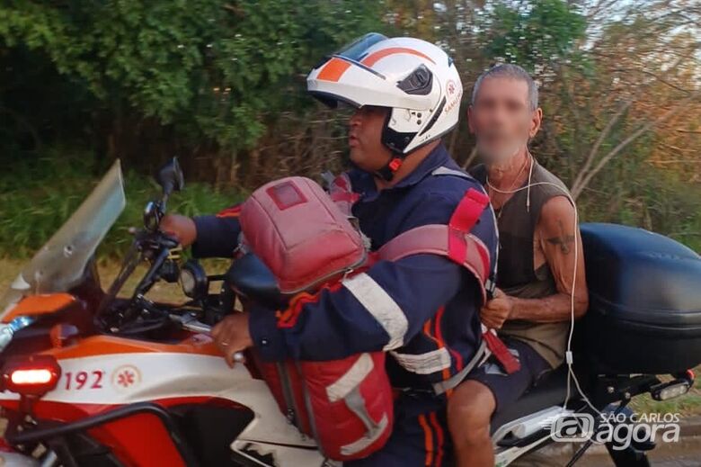 Ciclista de 70 anos é resgatado pelo SAMU após passar mal em trilha no Cerrado da UFSCar - Crédito: SCA