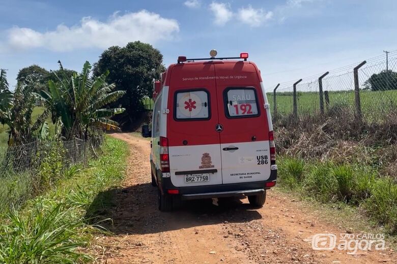 Homem fica ferido após sofrer queda na área rural de São Carlos -
