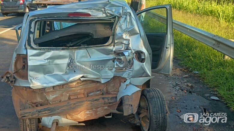 Engavetamento deixa trânsito congestionado na Washington Luís  - Crédito: Artesp