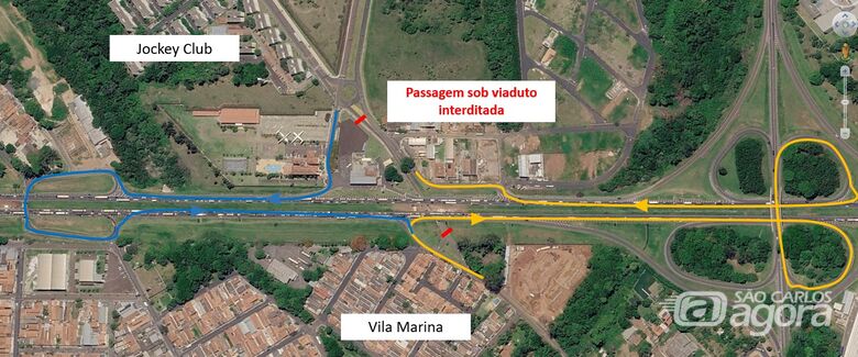 Viaduto do Jockey Club será interditado nesta terça-feira das 6 às 18 horas - 