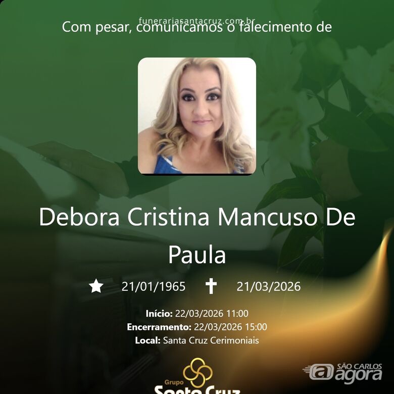 Grupo Santa Cruz informa notas de falecimento  - 