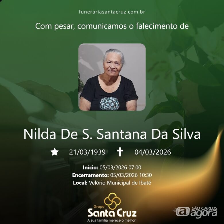 Grupo Santa Cruz informa nota de falecimento - 