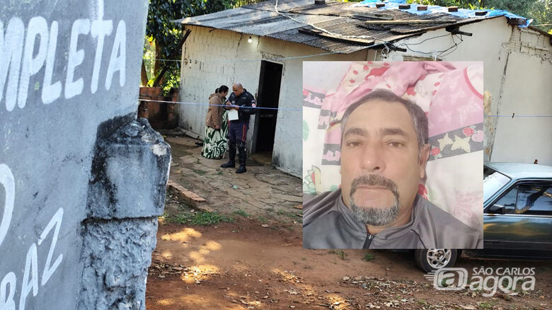 Local do crime e vítima no detalhe - Crédito: arquivo