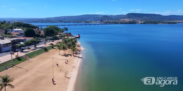 Praia de água doce chama a atenção em Rifaina, interior de SP - Crédito: reprodução