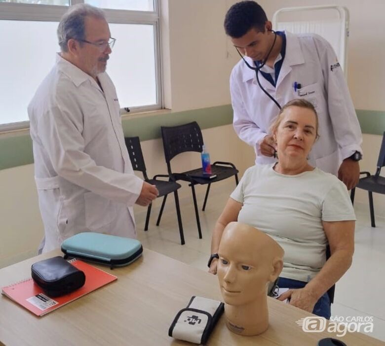 Atuação de paciente simulado em atividade da USS (Foto: Acervo USS-UFSCar) - 