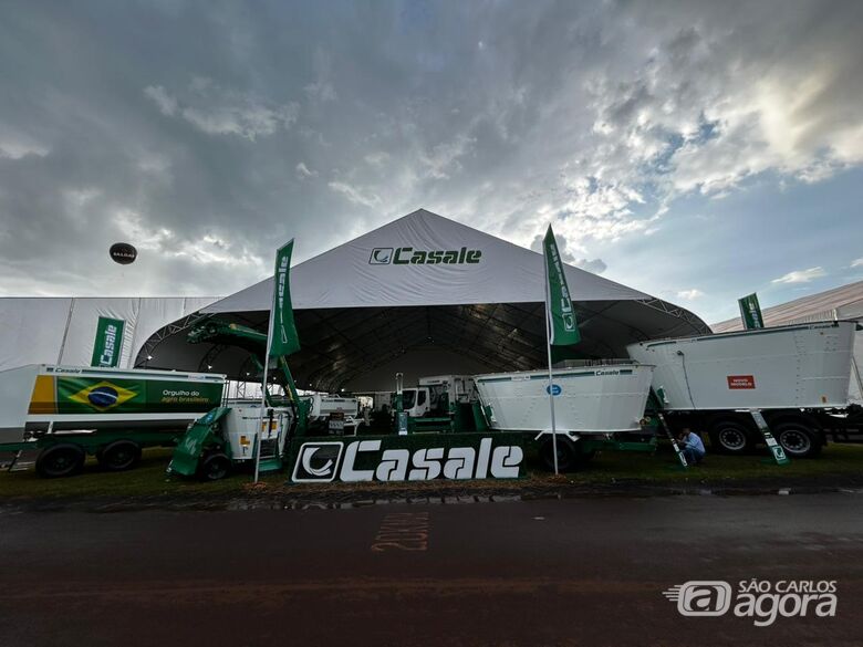 Estande da empresa são-carlense Casale na Agrishow  - Crédito: divulgação