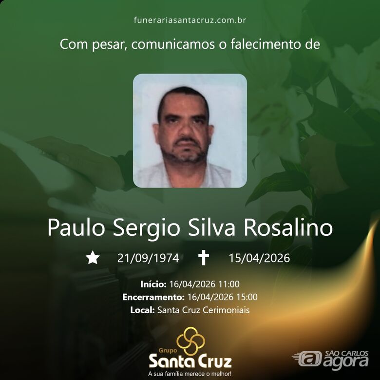 Grupo Santa Cruz informa notas de falecimento -