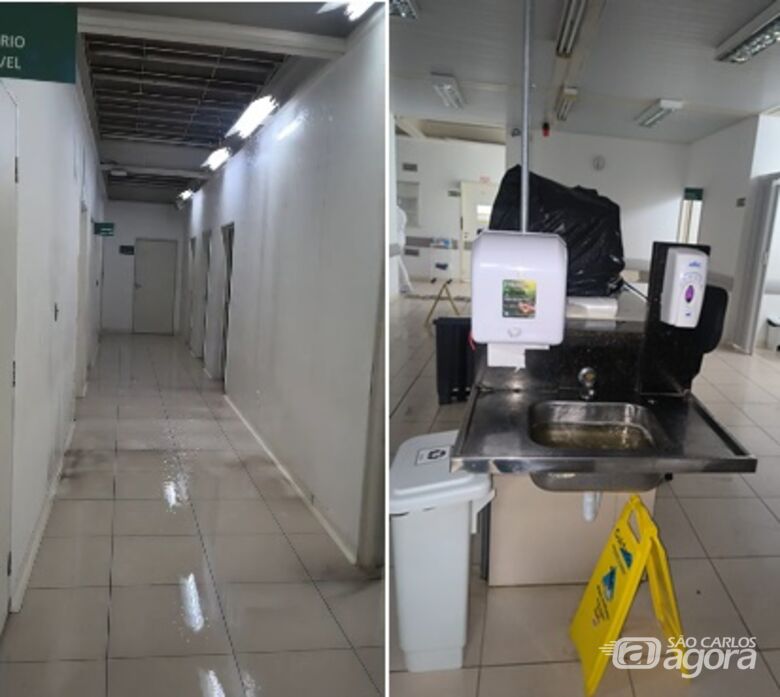 Alagamentos após chuva forte paralisam atendimentos no HU durante a manhã - 