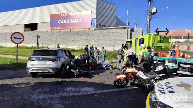 Local da colisão - Crédito: SCA