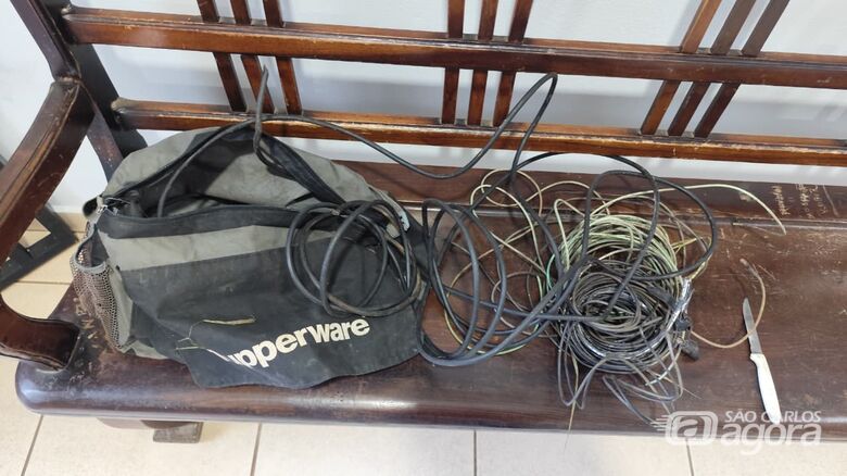 GM prende suspeito de furto de fios em prédio do SAAE - Crédito: SCA