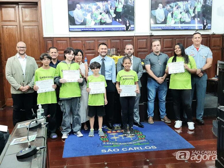 SAAE participa de diplomação de novos embaixadores ambientais - Crédito: divulgação