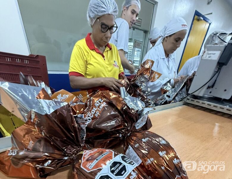 Fabricação de chocolate Os valores estão mais altos que 2025 devido a crise e alta do cacau, isso refletiu em média 15% no ponto de venda - Crédito: Sca