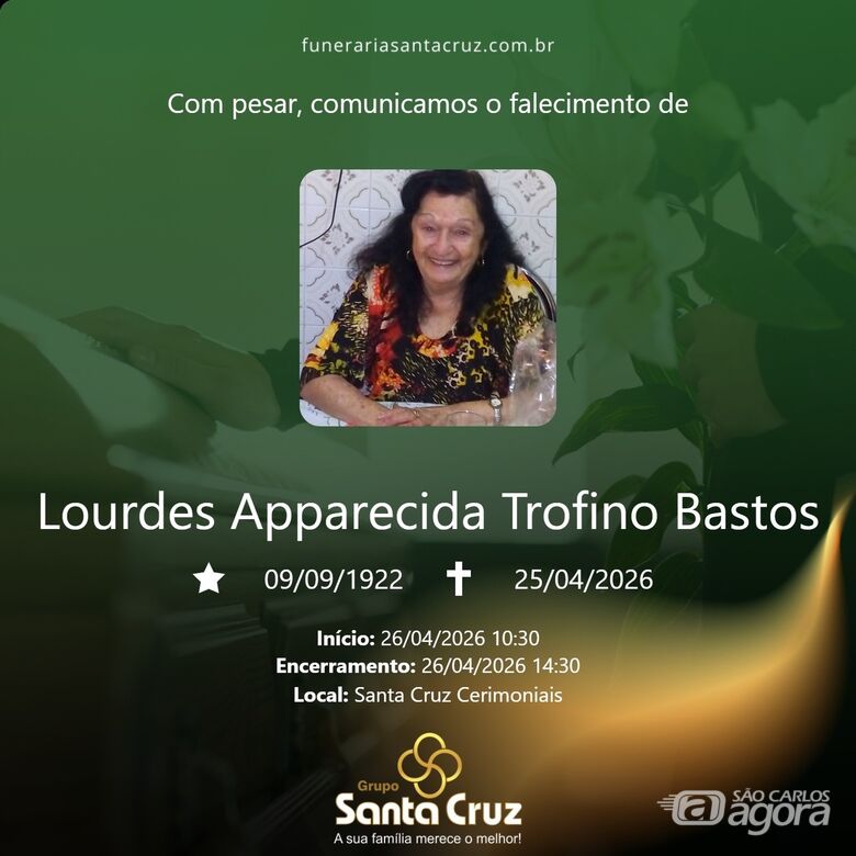 Grupo Santa Cruz informa nota de falecimento  - 