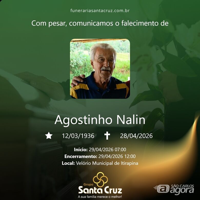 Grupo Santa Cruz informa notas de falecimento  - 