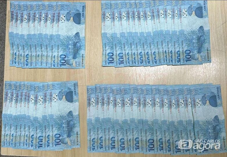 Notas falsas apreendidas  - Crédito: SCA