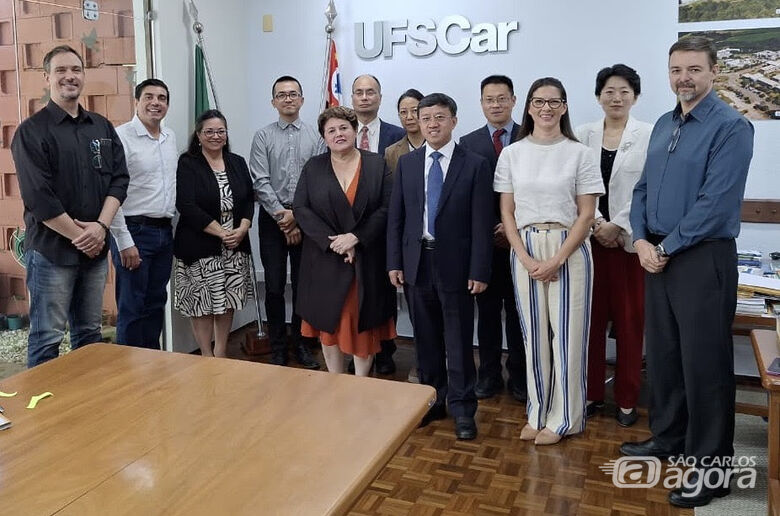 Delegação da Universidade de Energia Elétrica do Norte da China na UFSCar (Foto: Bárbara Khalil) - 