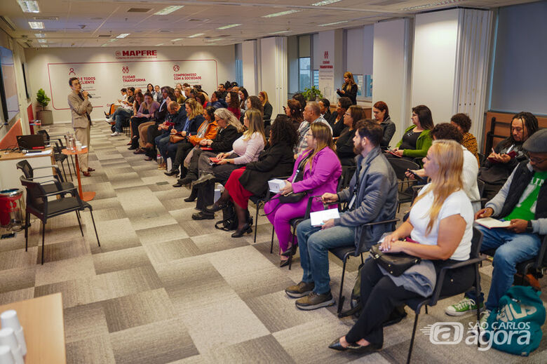 Professores de São Paulo participam de formação sobre Saúde Mental nas Escolas, na sede da Fundación Mapfre. Foto: Divulgação Fundación Mapfre. - 