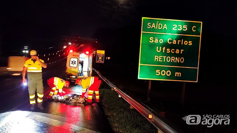 Homem morre após ser atropelado por caminhão na rodovia Washington Luís em São Carlos - Crédito: Foto: Maycon Maximino/São Carlos Agora