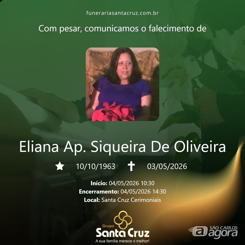 Grupo Santa Cruz informa notas de falecimento - 