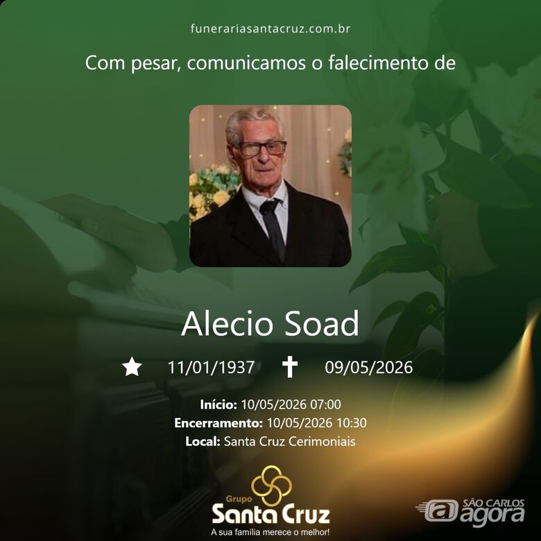 Grupo Santa Cruz informa notas de falecimento - 