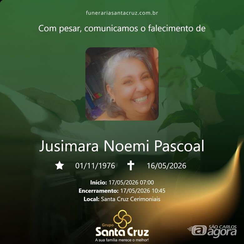 Grupo Santa Cruz informa nota de falecimento - 