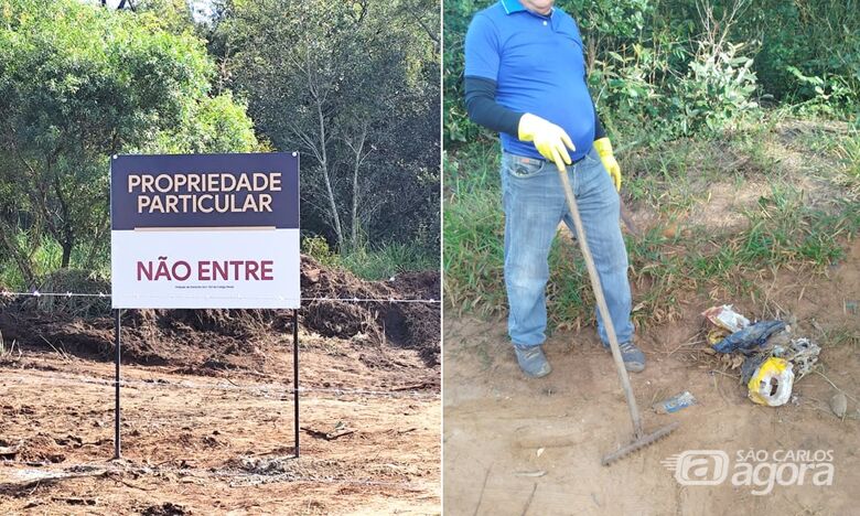 Proprietária de área na Represa do 29 inicia retirada de resíduos deixados por frequentadores - Crédito: SCA