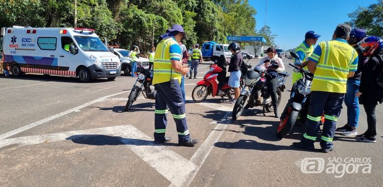 Eixo SP promove ações para motociclistas e caminhoneiros na Washington Luís - Crédito: divulgação