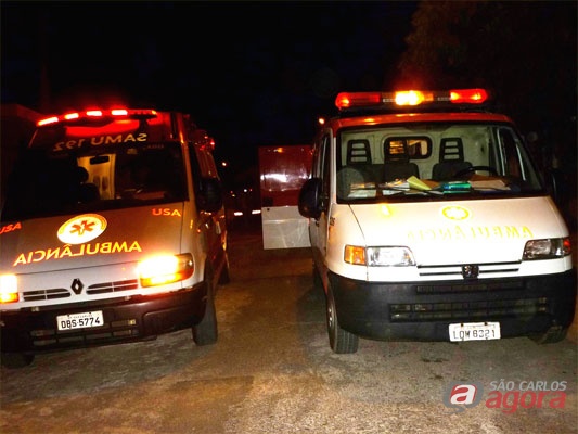Movimentação do Samu em frente da residência da vítima -