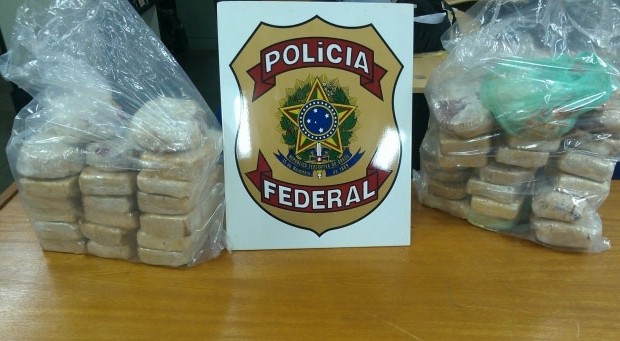 PF apreende 42,5 quilos de pasta base de cocaína (Foto:jornalacidade.com.br) -