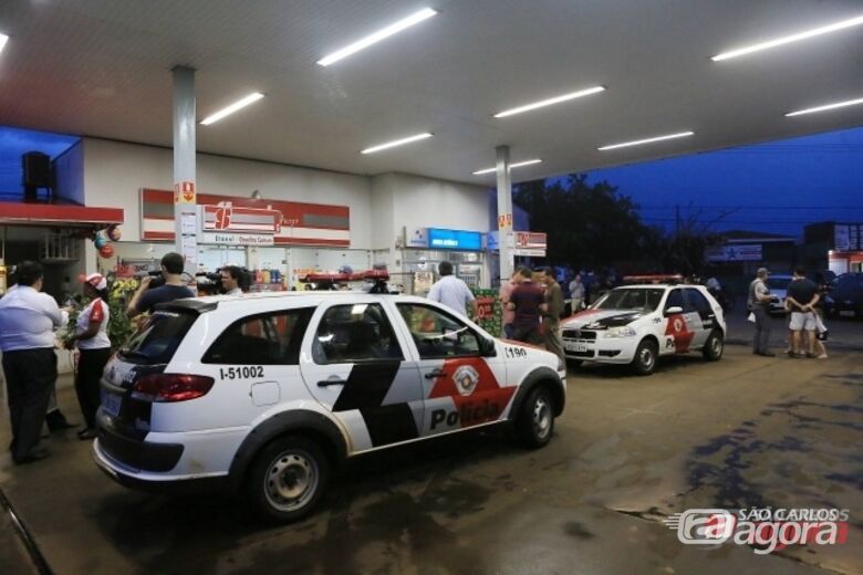 Posto de gasolina onde o PM foi baleado (Jornal A Cidade). - 