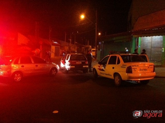 Local onde o PM foi morto a tiros por bandidos. (foto Araraquara.com) -