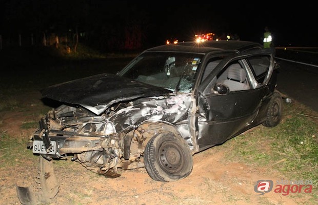 Gol ficou parcialmente destruido após a colisão. (foto: Mauricio Duch/SCA). -