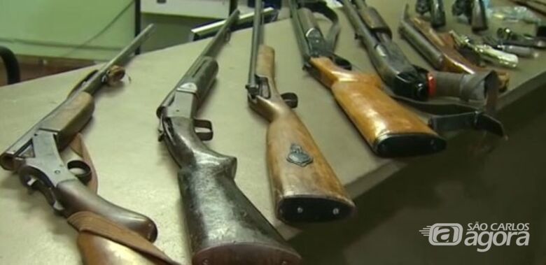 PM apreende 11 armas que estavam em posse de um casal (Foto:jornalacidade.com.br) - 