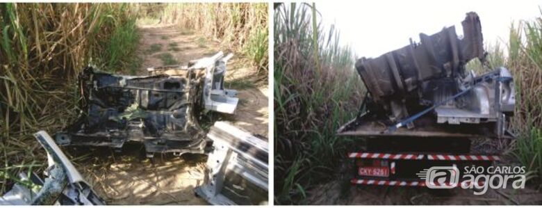 Carcaças de veículos depenados são encontrados em área rural em Rio Claro. (Fotos: Canal Rio Claro) - 