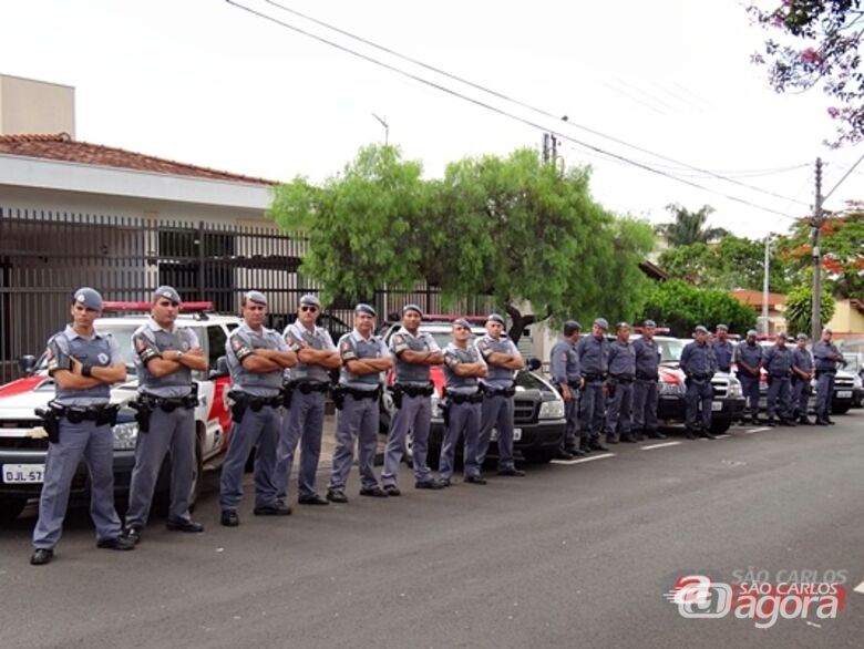 Equipes de Força Tática de São Carlos, Araraquara e Barretos participaram de operação nesta terça-feira (27), em São Carlos. (foto Milton Rogério. - 