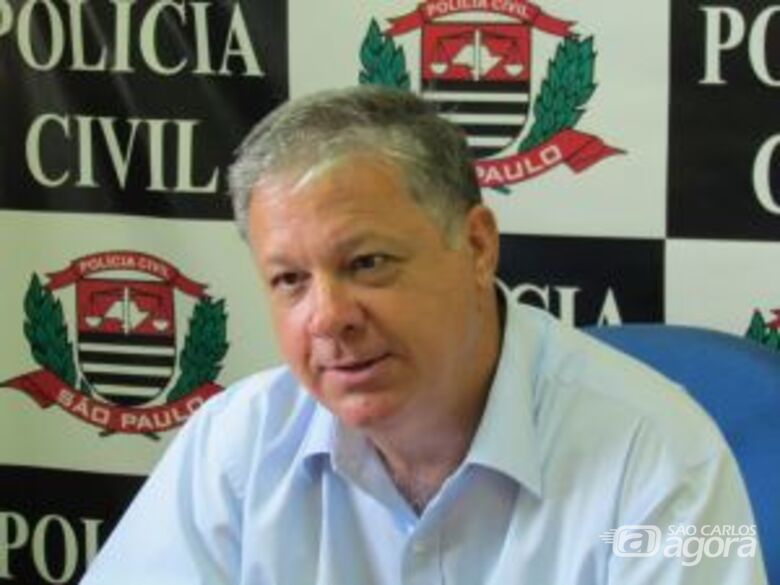 Edmundo Ferreira Gomes, delegado titular da DIG São Carlos. (Foto: Tiago da Mata / SCA). - 