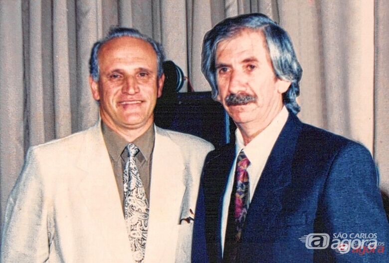 Braga (esquerda) ao lado de Oswaldo Aparecido Ienco, fundadores da Unicep. Blog O diário -