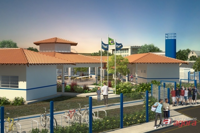 Foto: Modelo de escola pelo FNDE (Fundo Nacional de Desenvolvimento da Educação) -