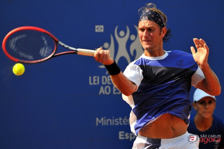Caio Zampieri, segundo favorito e atual 335º da ATP, derrotou nesta sexta-feira Alexandre Tsuchiya. Foto: João Pires/Fotojump -